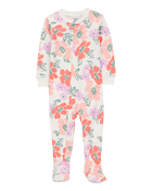 Baby 1-Piece Floral 100% Snug Fit Cotton Footie Pyjamas, image 1 of 3 slides