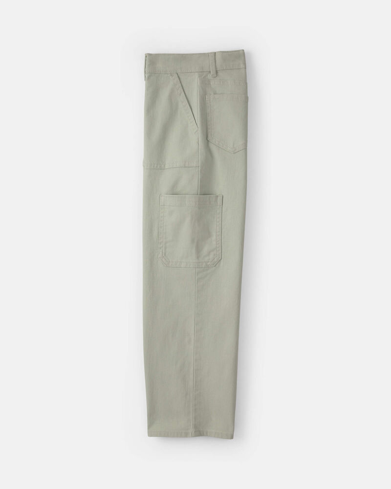 Girls Straight-Leg Cargo Jeans - Green, image 3 of 5 slides