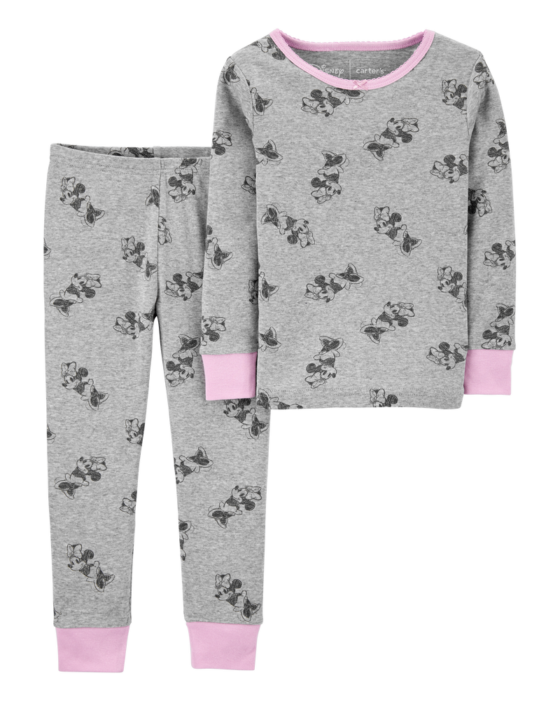 Toddler Girls 2 Piece Minnie Mouse 100 Cotton Snug Fit Pyjamas 3T Carter s