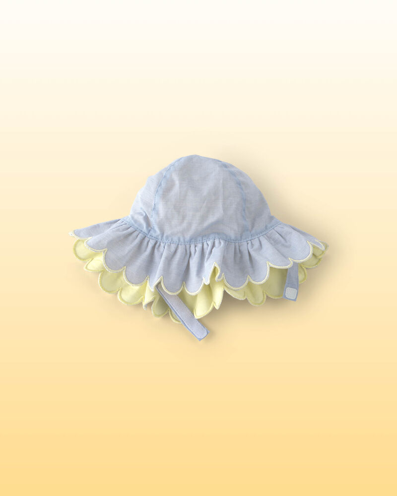 B&eacute;b&eacute; fille - Chapeau de soleil festonn&eacute; Winnie l&rsquo;Ourson de Disney&reg; - Bleu, image 2 sur 4 diapositives