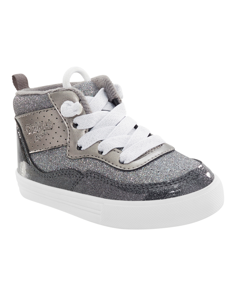 Enfant en bas âge Espadrilles de coupe haute à paillettes, image 1 sur 7 diapositives