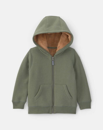Toddler Boy Fleece Zip-Up Jacket - Green, 