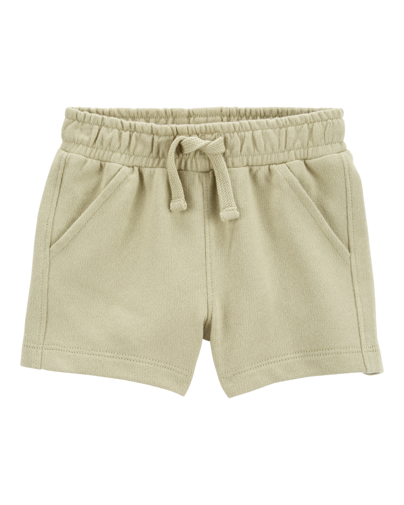 Baby Boy Pull-On French Terry Shorts - Olive, image 1 of 4 slides