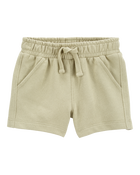 Baby Boy Pull-On French Terry Shorts - Olive, image 1 of 4 slides