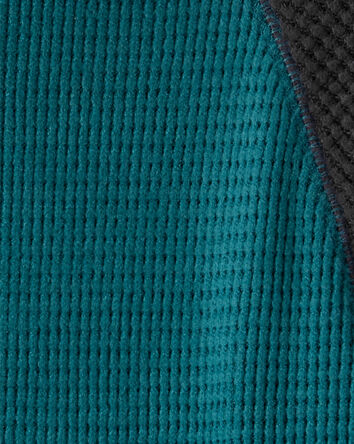 Boys Waffle Knit Colour Block Hoodie, 