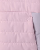 Girls  Quilted Mid Weight Jacket- Pink, image 3 of 4 slides