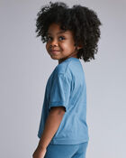 Toddler Rolled Cuff Tee - Teal, image 3 of 5 slides