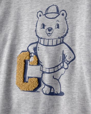 Tout-petit gar&ccedil;on - T-shirt graphique &agrave; manches longues Varsity Bear - gris, 