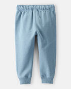 Toddler Boy Solid Fleece Cotton Jogger - Blue, image 2 of 6 slides