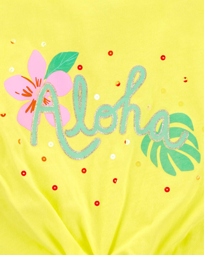Aloha Tie-Front Jersey Tank, image 2 of 2 slides