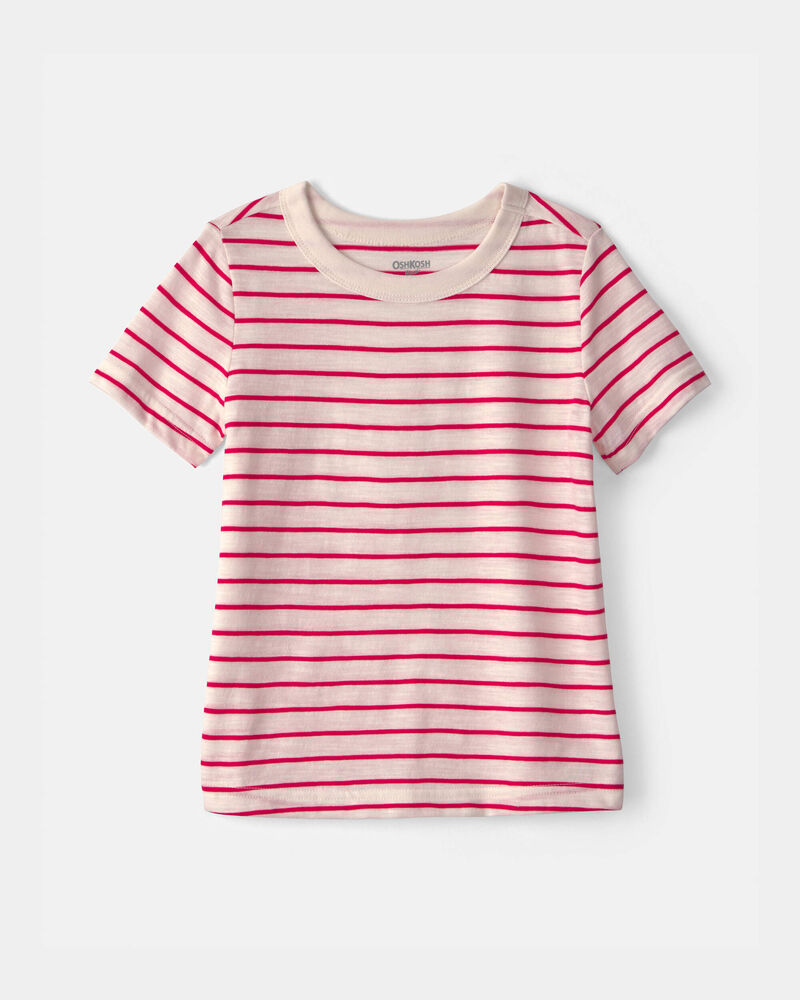 Toddler Striped Top - Red/Ivory, image 1 of 3 slides