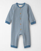 Baby Organic Cotton Waffle Knit Jumpsuit, image 1 of 5 slides