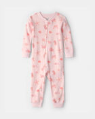 Toddler Girl Shell 100% Cotton Snug Fit 1-Piece pyjama - Pink, image 1 of 3 slides