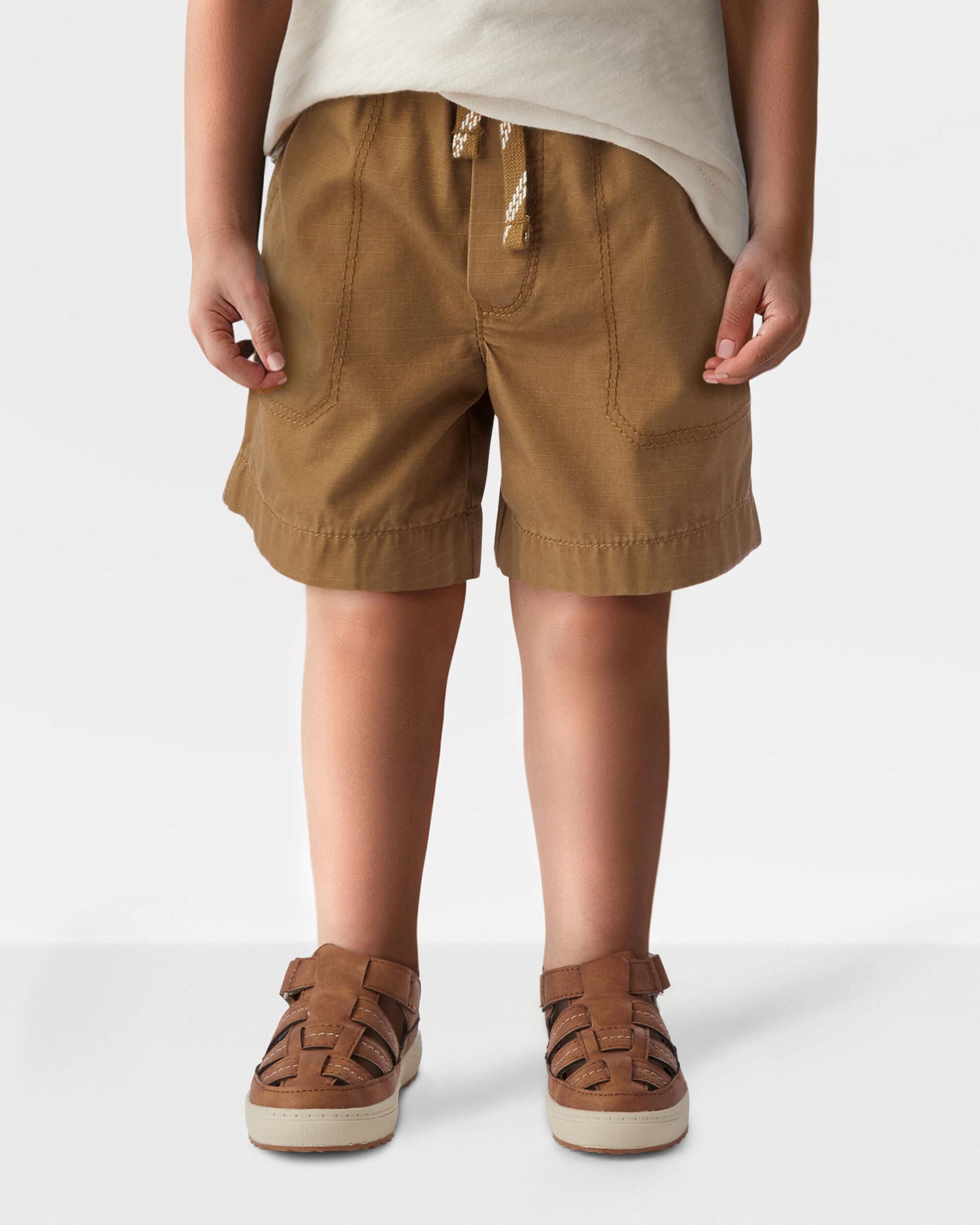 Khaki shorts toddler top