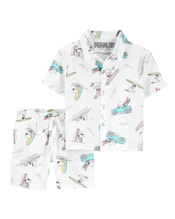 Toddler Snoopy 2-Piece Gauze Outfit Set, 