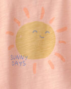 Baby Girl 2-Piece 'Sunny Days' Top & Short Set - Orange, image 2 of 3 slides