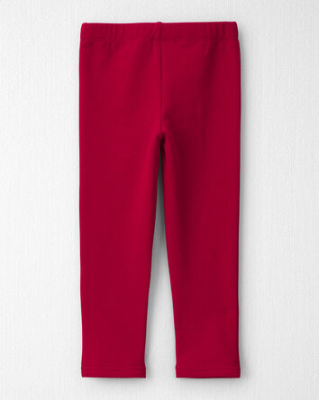 Toddler Girl 2-Pack Fleece Leggings Made with Organic Cotton, 