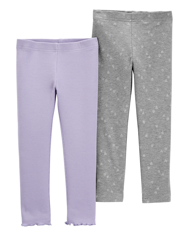 Baby 2-Pack Glitter Leggings, image 1 of 3 slides