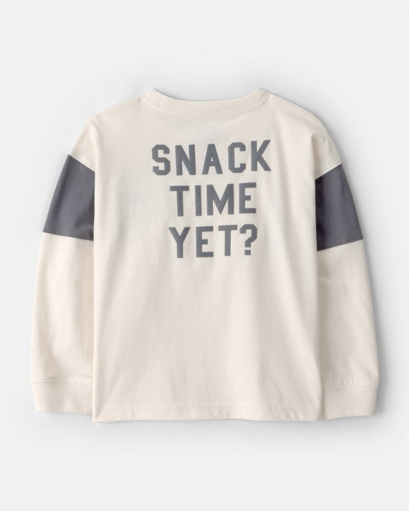 Toddler Boy Cookies & Milk Long-Sleeve Graphic Tee - Cream , image 2 of 6 slides