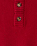 Toddler Boy Red Pullover Sweater -Red, image 2 of 3 slides