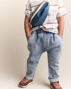 Toddler Playground Pant in Avenue Wash Denim - Blue, image 5 of 7 slides