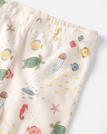 Kid 2-Piece Organic Cotton Pyjamas in Under the Sea, 
