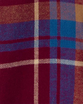 Toddler Plaid Cotton Long-Sleeve Button-Down Shirt - Plaid, 