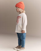 Toddler Crispy Rice Bowl' Long-Sleeve Relaxed Graphic Tee - Cream, image 3 of 6 slides