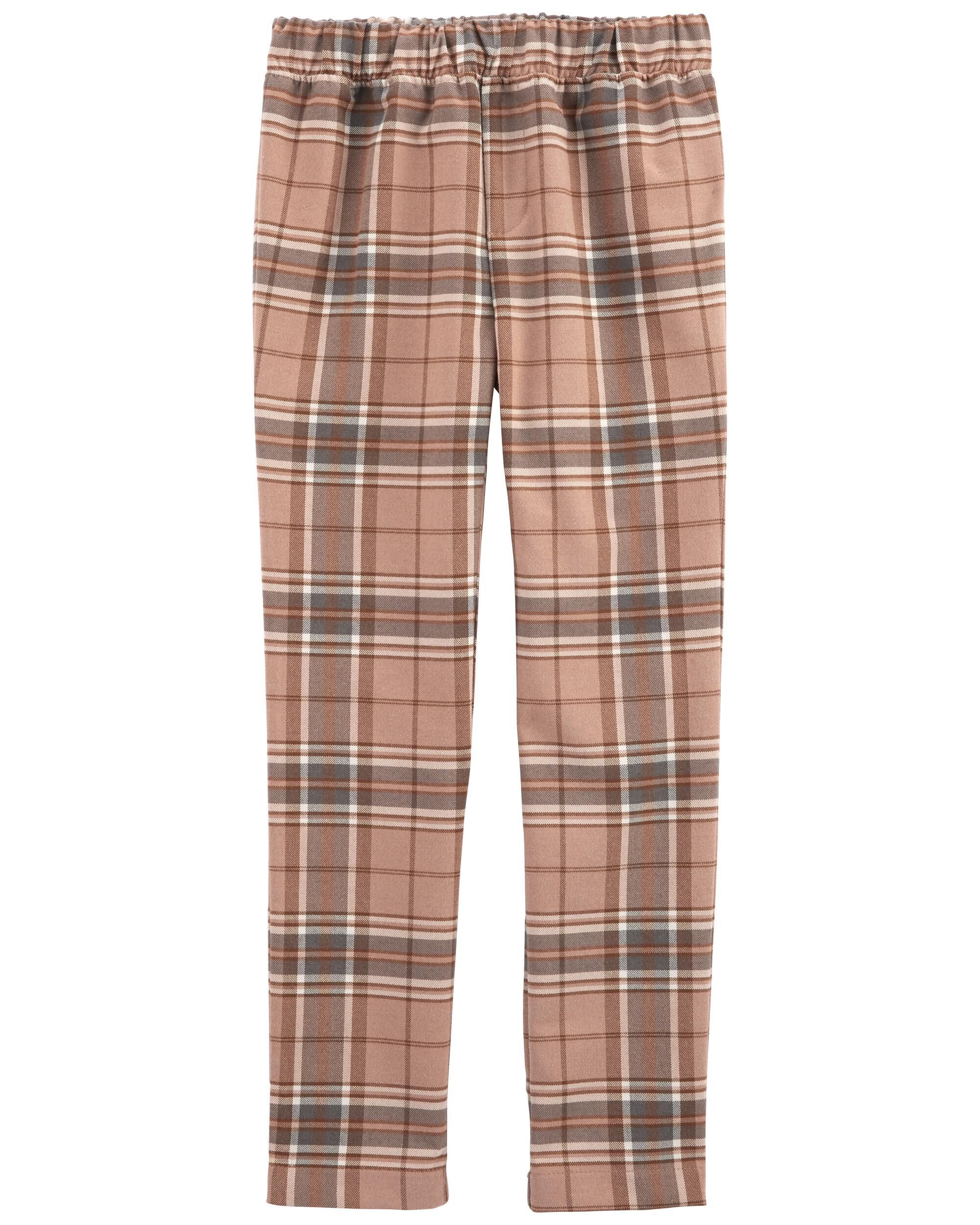 Brown Kid Plaid Rayon Pants Carter s Oshkosh Canada