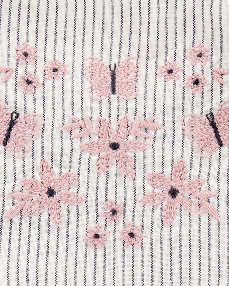 Toddler Striped Flutter-Sleeve Dress, image 3 of 4 slides