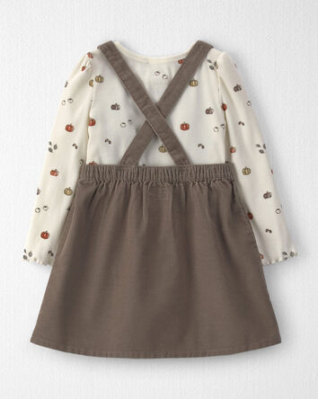 Toddler Girl 2-Piece Organic Cotton Corduroy Jumper Set, 