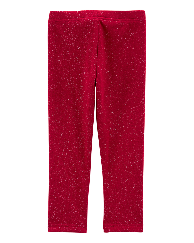 Toddler Glitter Cozy Fleece Leggings, image 3 of 5 slides