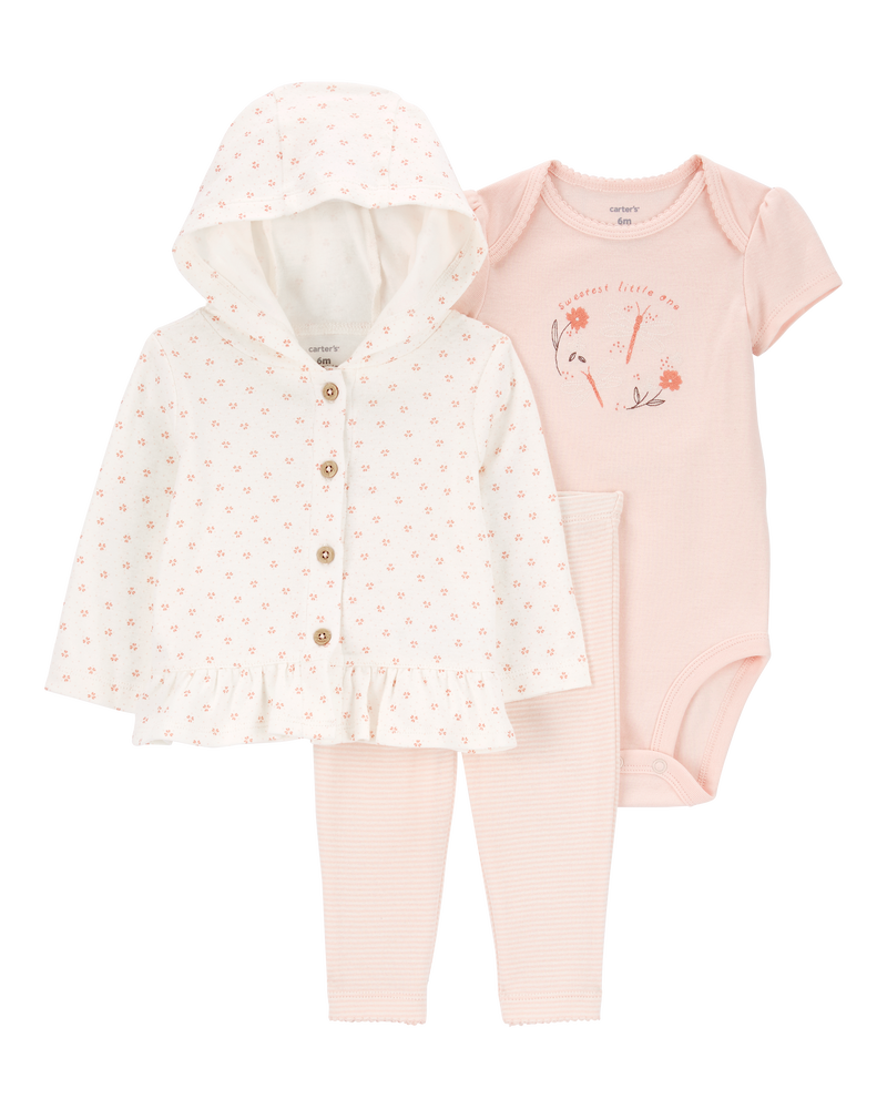 Bébé Ensemble 3 pièces petit cardigan, image 1 sur 4 diapositives