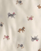 B&eacute;b&eacute; - Ensemble 2 pi&egrave;ces PurelySoft cache-couche manches longues et pantalon &agrave; motif chien &ndash; Cr&egrave;me, image 4 sur 4 diapositives