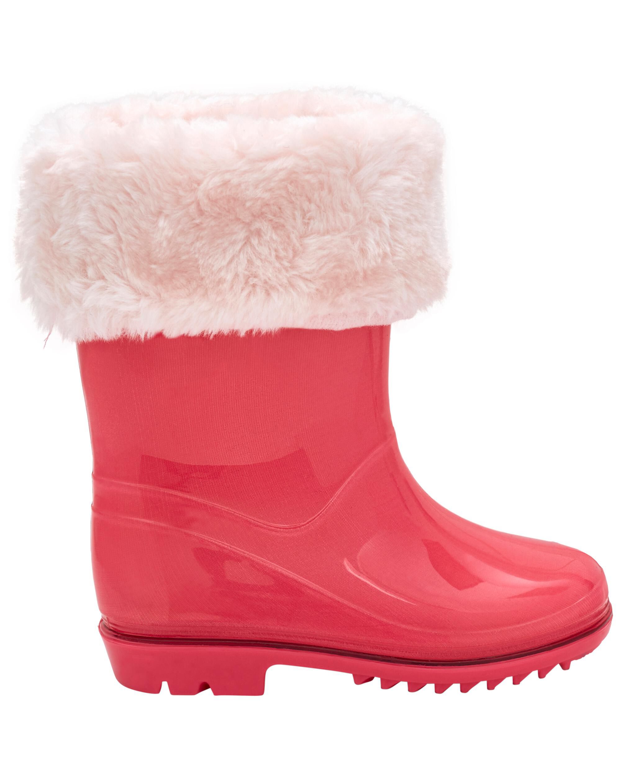 Pink Toddler Faux Fur Lined Boots Carter s Oshkosh Canada