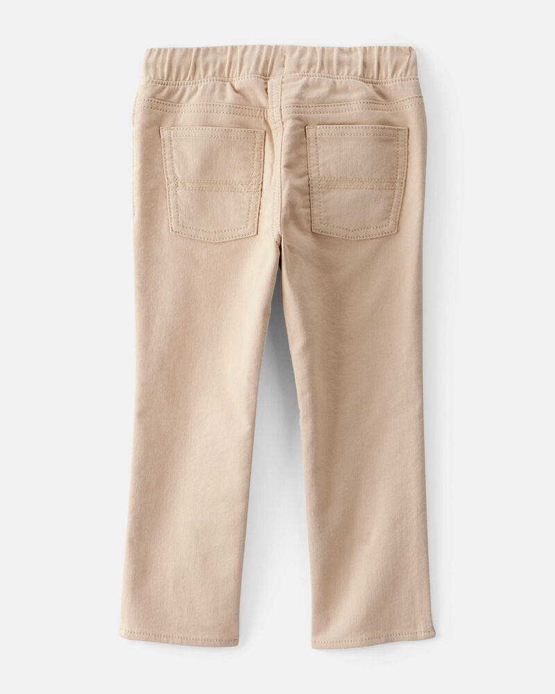 Toddler Boy Cotton Pull-On Fashion Pants - Tan, image 2 of 6 slides
