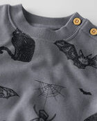 Baby 2-Piece Fleece Set Made with Organic Cotton in Spooky Night Print, image 5 of 7 slides