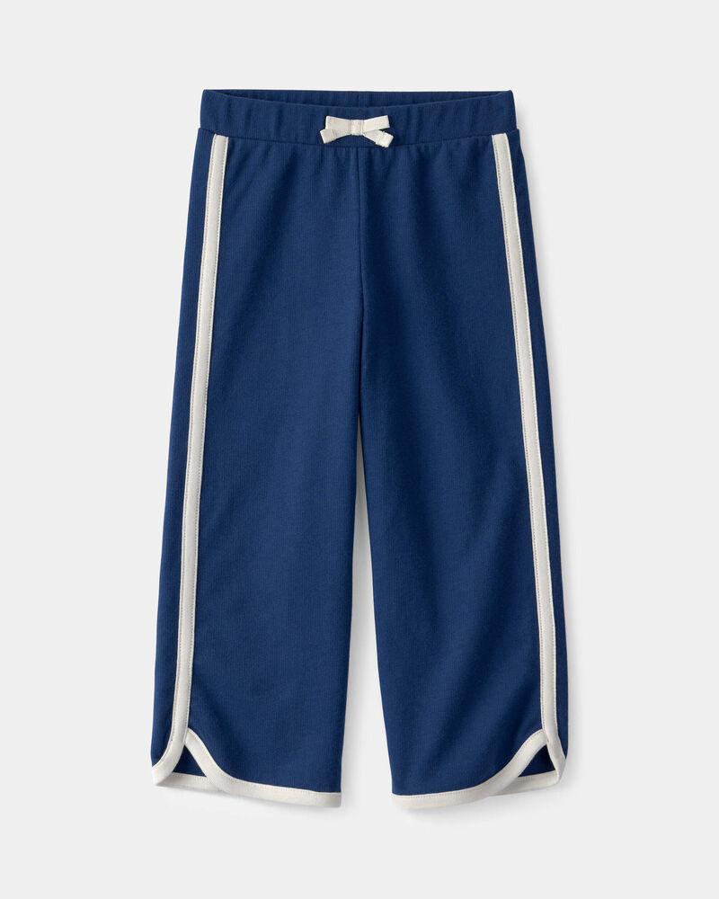 Toddler Girl French Terry Wide-Leg Pants - Blue, image 1 of 5 slides
