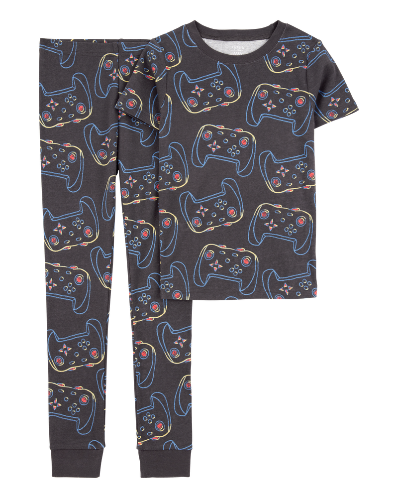 Garçons - Pyjama 2 pièces en coton ajusté à jeux vidéo, image 1 sur 3 diapositives