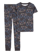 Garçons - Pyjama 2 pièces en coton ajusté à jeux vidéo, image 1 sur 3 diapositives