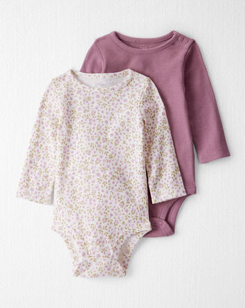 Baby 2-Pack Organic Cotton Bodysuits, 
