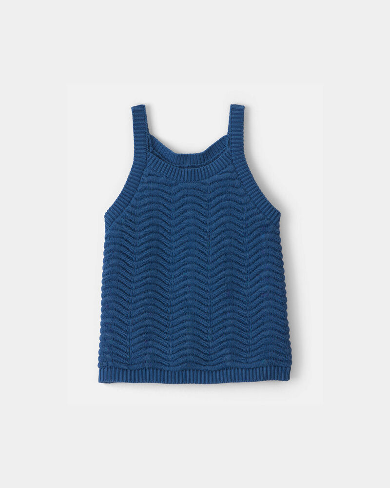 Tout-petit fille - D&eacute;bardeur en tricot - Bleu marine, image 1 sur 2 diapositives