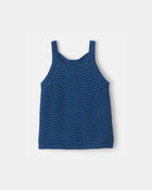 Tout-petit fille - D&eacute;bardeur en tricot - Bleu marine, image 1 sur 2 diapositives