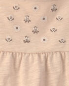 B&eacute;b&eacute; fille - Ensemble 2 pi&egrave;ces haut sans manches et pantalon &agrave; motif floral - Cr&egrave;me, image 3 sur 3 diapositives
