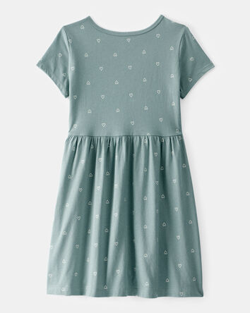 Girls Heart Print Dress, 