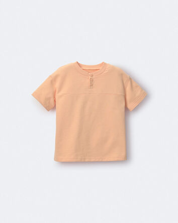 Tout-petit gar&ccedil;on - T-shirt &agrave; empi&egrave;cement &agrave; manches courtes - Orange p&acirc;le , 