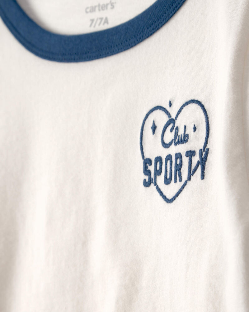 Filles - Haut de sport &laquo;Club Sporty&raquo; - Blanc, image 2 sur 3 diapositives