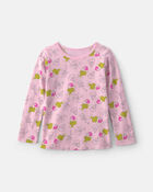 Girls Dr. Seuss&trade; The Grinch Christmas Long-Sleeve Graphic Tee - Pink, image 1 of 2 slides
