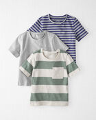 3-Pack Organic Cotton Pocket Tees, image 1 of 5 slides