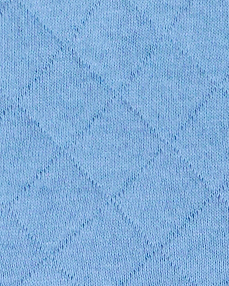 Baby Girl 3-Piece Floral Sleeveless Tee & Pant Set - Blue, image 2 of 4 slides